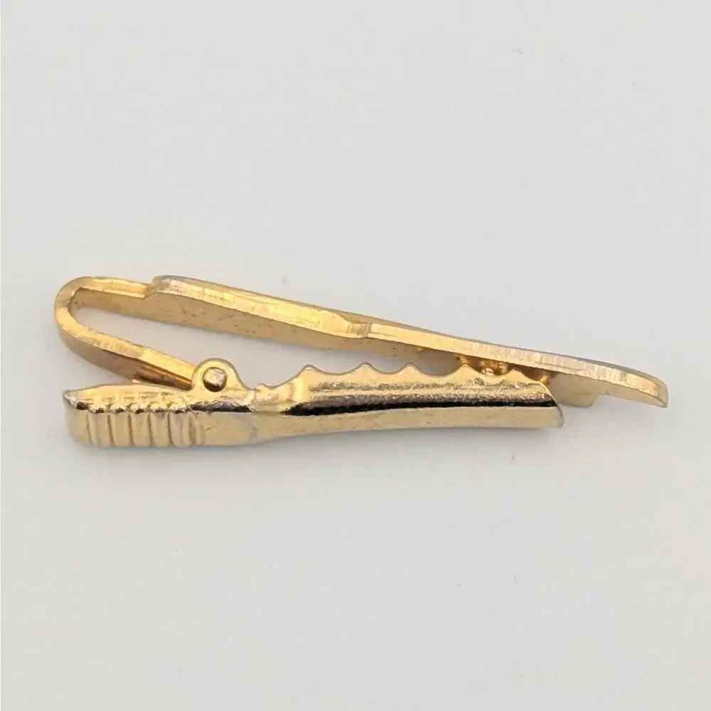 Vintage Fork & Knife Tie Clip | Mid Century Gold Tone Novelty Tie Bar Chef Gift